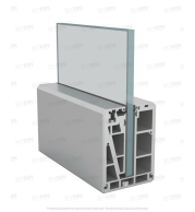 SD 13 Bracket with Cover System for Aluminum Glass Railing Installation, Premium Support Bracket for Balcony and Staircase, Durable Finish, Easy Fitting for Modern Projects 